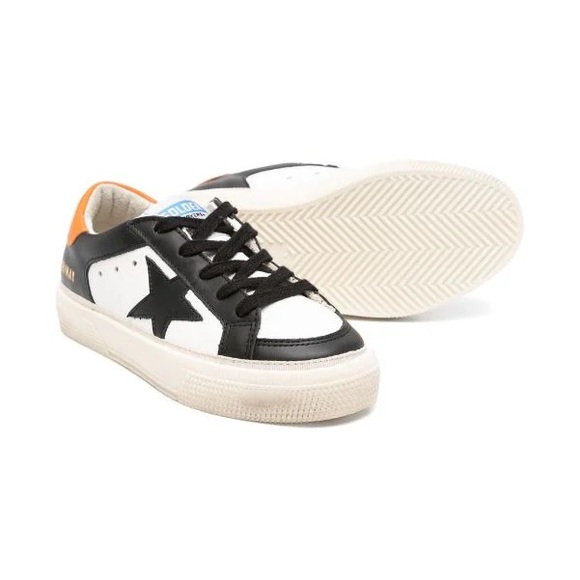 GOLDEN GOOSE May Leather Black/White Sneakers BRAND NEW